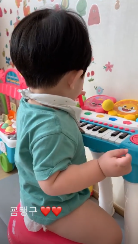 '♥전용진' 김빈우, 먹선수 아들 원이 폭풍성장한 모습 공개해 '심쿵'