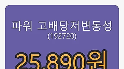 파워 고배당저변동성 6일 마감가 25,890원 -1.09퍼센트 등락..
