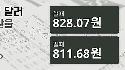 21일 싱가폴 달러 살때 828.07원, 팔때 811.68원 ▼-0.26%감소