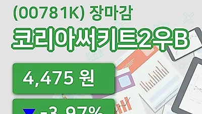 국내주식마감코리아써키트2우B 5일 4,475원 장 마쳐그래프복습 및 분석