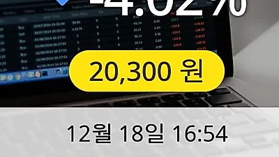 코미코 18일 20,300원 마감보고
