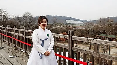 [포토뉴스] 사랑해요대한민국 2020 해돋이 한복퍼포먼스, "북녘땅을 배경으로 통일을 염원하며~"