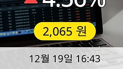 오성첨단소재 19일 2,065원 마감보고