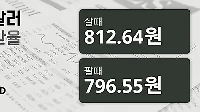 24일 호주 달러 살때 812.64원, 팔때 796.55원 ▲0.5%상승