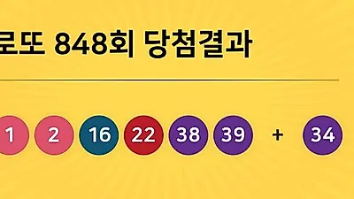 동행복권 848회 204억 누구꺼? 당첨지역 경기도 5곳, 경남 2곳 등...