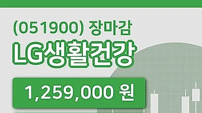 국내주식마감LG생활건강 28일 1,259,000원 장종료...