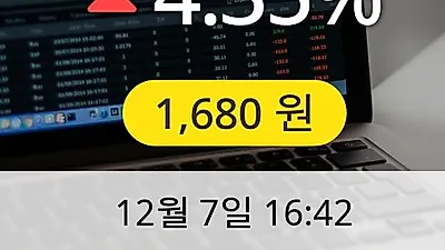 코리아에스이 7일 1,680원 장종료