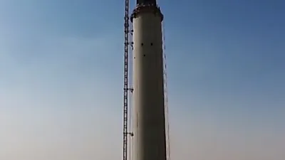 Shanghai Electric Dubai MSR, 262m 세계 최고 타워 상부 수신기 완공