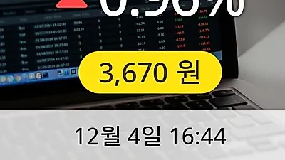 중앙오션 4일 3,670원 마감