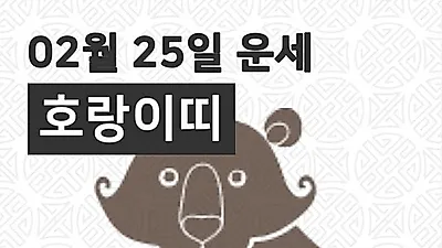 [25일 설날 오늘의운세]호랑이(寅)띠 오늘의 운세는?