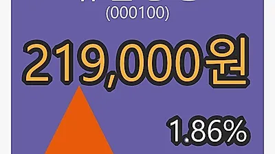 11일 유한양행마감가 219,000원