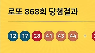 동행복권 868회 204억 누구꺼? 당첨지역 경기도 5곳, 경남 2곳 등...