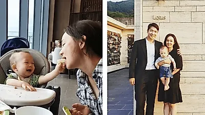 조현재, 박민정 "아빠 대신에서 엄마 입에 후식 넣어주는 꼬마" '꿀 떨어지는 여행 일상' 및 두 사람 나이차이 눈길