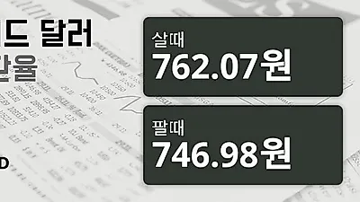 24일 뉴질랜드 달러 살때 762.07원, 팔때 746.98원 ▼-1.41%감소