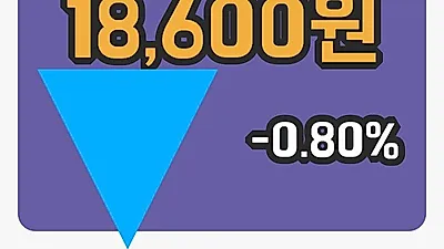 주식마감전방 18일 18,600원 장 마쳐