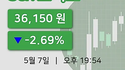 주식마감S&T모티브 7일 36,150원 마감...
