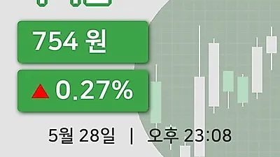 국내주식마감아리온 28일 754원 장종료