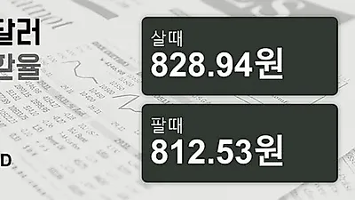 16일 호주 달러 살때 828.94원, 팔때 812.53원 ▼-0.03%감소