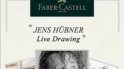 파버카스텔, 옌스 휘브너 (Jens Hübner) 2019  아시아투어 라이브 드로잉 행사 진행
