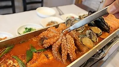 제주도 서귀포시 중문 맛집 '기원뚝배기' 특제양념 통갈치조림에 생전복 서비스