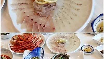 포항죽도시장 맛집 운하회대게식당, 신선한 대게와 회 즐길 수 있어