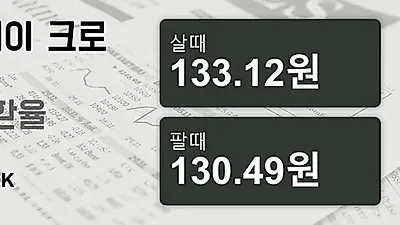 1일 노르웨이 크로네 살때 133.12원, 팔때 130.49원 ▲0.08%상승