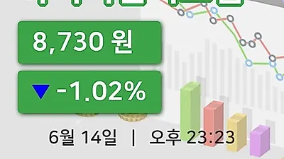 주식마감하이비젼시스템 14일 8,730원 장 마쳐...