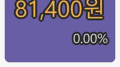 CJ마감가 81,400원 전일비 0.00퍼센트등락..