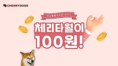 체리독스, 체리타월 봄에디션 출시 기념 100원 이벤트 실시