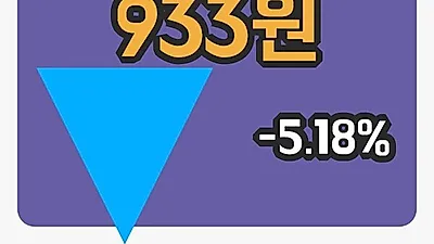 국내주식마감티비씨 26일 933원 장종료그래프분석