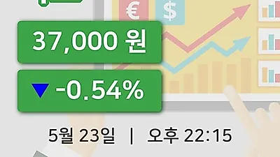 국내주식마감디오 23일 37,000원 장 마쳐...
