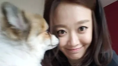 문지애, 반려견과 평화로운 일상 "멍뭉이의 습격"