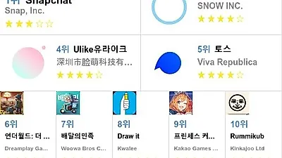 [6월 2일 어플순위]앱스토어 플레이스토어 앱 순위와 분석