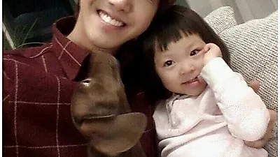 광희, 사랑이와 셀카공개 '추성훈 애견도 함께'