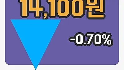국내주식마감하이트진로2우B 14일 14,100원 마감