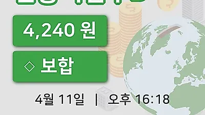 주식마감진흥기업우B 11일 4,240원 마감그래프분석