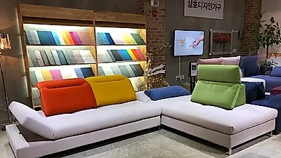 천연가죽쇼파 전문브랜드 삼호디자인가구, 스크래치상품 진열 특가할인판매