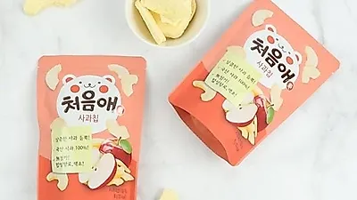 "국산과일 100%" 처음애, 아기 건강간식 '과일칩' 2종 선봬