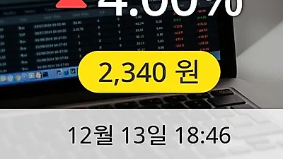 대유위니아 13일 2,340원 마감보고