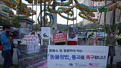 동물자유연대 등 시민단체, "동물원법" 통과 촉구기자회견 개최
