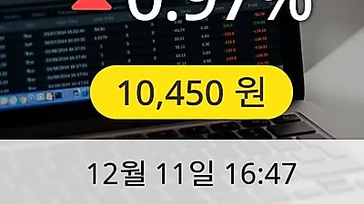 피앤이솔루션 11일 10,450원 마감보고