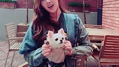 임수향, 반려견과 깜찍 투샷...'훈훈'