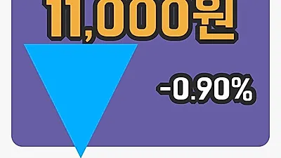 주식마감경방 8일 11,000원 장종료그래프정리