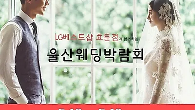 5월 18~19일 LG베스트샵효문점 울산웨딩박람회, 결혼준비위한 박람회 열려