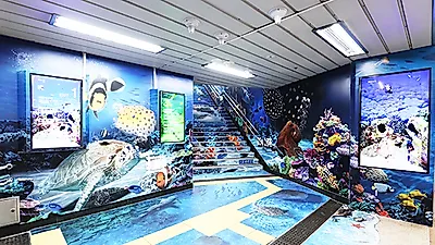 SEA LIFE 부산아쿠아리움, 부산교통공사와 함께 도시철도 해운대역 바다 속 세상으로 탈바꿈