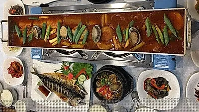 제주도 중문 맛집 '기원뚝배기' 특제양념 통갈치조림에 옥돔•고등어구이, 전복뚝배기 무료