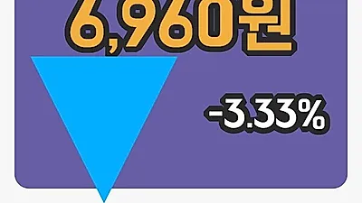국내주식마감한솔테크닉스 28일 6,960원 마감