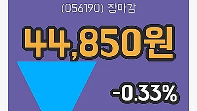 주식마감에스에프에이 18일 44,850원 장종료
