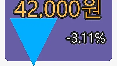 휴온스 6일 마감가 42,000원 전일대비 -3.11프로등락..