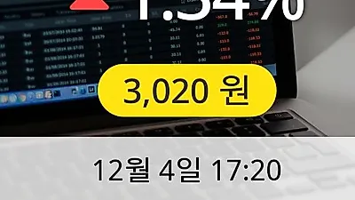 알루코 4일 3,020원 마감보고